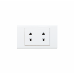 Mặt 2 ổ cắm 2 chấu 16A SINO