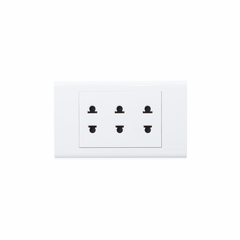 Mặt 3 ổ cắm 2 chấu 16A SINO