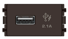 Ổ sạc USB 2.1A Schneider size S (ZENcelo A) - Đồng ánh bạc