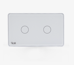 Mặt 2 công tắc cảm ứng Wifi Rạng Đông (Trắng/Đen) - CTCU.WF CN.02T