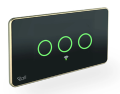 Mặt 3 công tắc cảm ứng Wifi Rạng Đông (Trắng/Đen) - CTCU.WF CN.03T