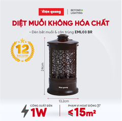 Đèn bắt muỗi Điện Quang DQ EML03 BR