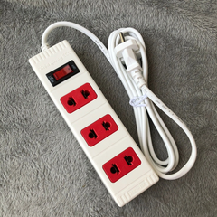 Ổ cắm 3 lỗ 2 chấu, dây trắng 5m