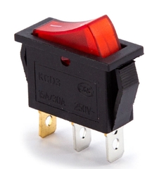 Công tắc đỏ 2 vị trí - 3 chân - KCD 1X2