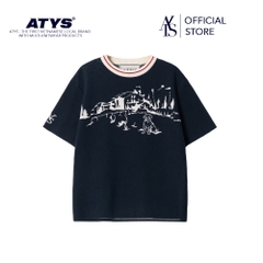 𝐀𝐓𝐘𝐒® 𝐇𝐎𝐌𝐄𝐋𝐀𝐍𝐃 𝐊𝐍𝐈𝐓 𝐂𝐎𝐓𝐓𝐎𝐍 𝐓-𝐒𝐇𝐈𝐑𝐓 (Navy)