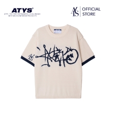 ATYS® GRAFFITI LOGO KNIT COTTON T-SHIRT (Kem)