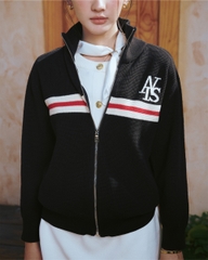 ATYS® WAFFLE KNIT MOCK NECK JACKET