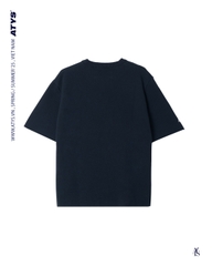 ATYS® MUSTANG KNIT COTTON T-SHIRT (Navy)