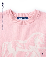 ATYS® MUSTANG KNIT COTTON T-SHIRT (Hồng)