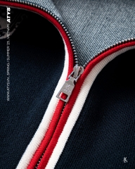 ATYS® CREST ZIPPED KNIT COTTON JACKET