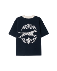 ATYS® SHADOW BACK KNIT HAFT-ZIP POLO