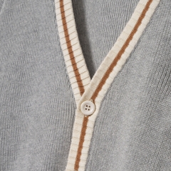 ATYS® KNIT COTTON CARDIGAN (Gray)