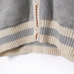 ATYS® KNIT COTTON CARDIGAN (Gray)