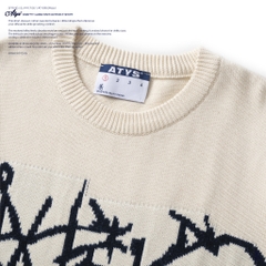 ATYS® GRAFFITI LOGO KNIT COTTON T-SHIRT (Kem)