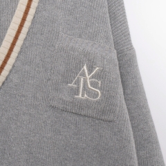 ATYS® KNIT COTTON CARDIGAN (Gray)