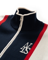 ATYS® GENTLE LEAGUE KNIT ZIP JACKET (Navy)