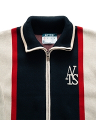 ATYS® GENTLE LEAGUE KNIT ZIP JACKET (Navy)
