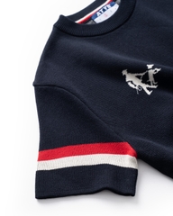 ATYS® NOBLE TRICOLOR KNIT COTTON TEE