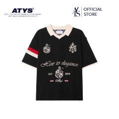 ATYS® AETHER TRICOLOR V-NECK COLLARED T-SHIRT