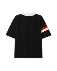 ATYS® AETHER TRICOLOR V-NECK COLLARED T-SHIRT