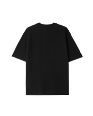 ATYS® MINIMAL CREST KNIT COTTON T-SHIRT (Đen)