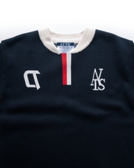 ATYS® SHADOW BACK KNIT HAFT-ZIP POLO