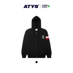 ATYS® TRICOLOR CABLE KNIT ZIP HOODIE