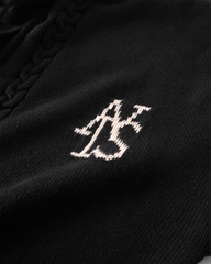 ATYS® TRICOLOR CABLE KNIT ZIP HOODIE