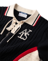 ATYS® AETHER LACE-UP COLLAR PULLOVER
