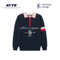 ATYS® TRICOLOR LEGACY POLO KNIT SWEATER