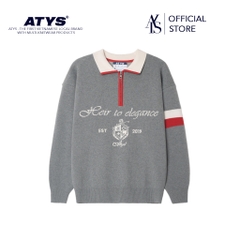 ATYS® TRICOLOR LEGACY POLO KNIT SWEATER