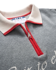 ATYS® TRICOLOR LEGACY POLO KNIT SWEATER