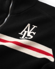ATYS® WAFFLE KNIT MOCK NECK JACKET