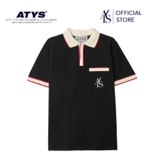 ATYS® CONTRAST TRIM POLO SHIRT (Đen)