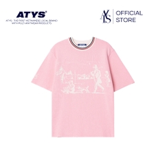 ATYS® HERITAGE CLUB KNIT COTTON T-SHIRT (Hồng)