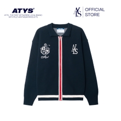 ATYS® CREST ZIPPED KNIT COTTON JACKET