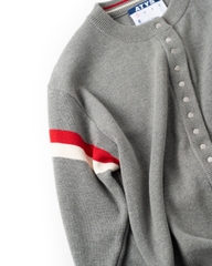 ATYS® TRICOLOR SNAP BUTTON CARDIGAN