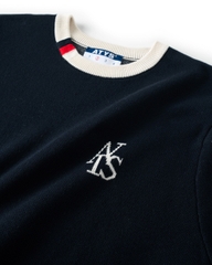 ATYS® TRICOLOR SIGNATURE KNIT COTTON T-SHIRT