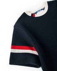 ATYS® TRICOLOR SIGNATURE KNIT COTTON T-SHIRT