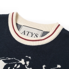 𝐀𝐓𝐘𝐒® 𝐇𝐎𝐌𝐄𝐋𝐀𝐍𝐃 𝐊𝐍𝐈𝐓 𝐂𝐎𝐓𝐓𝐎𝐍 𝐓-𝐒𝐇𝐈𝐑𝐓 (Navy)