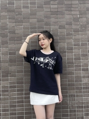 𝐀𝐓𝐘𝐒® 𝐇𝐎𝐌𝐄𝐋𝐀𝐍𝐃 𝐊𝐍𝐈𝐓 𝐂𝐎𝐓𝐓𝐎𝐍 𝐓-𝐒𝐇𝐈𝐑𝐓 (Navy)