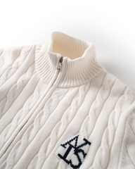 ATYS® HIGH-NECK CABLE ZIP JACKET