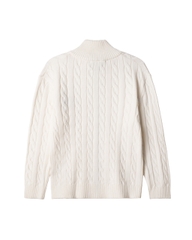 ATYS® HIGH-NECK CABLE ZIP JACKET