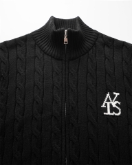 ATYS® HIGH-NECK CABLE ZIP JACKET