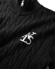 ATYS® HIGH-NECK CABLE ZIP JACKET