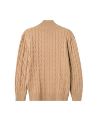 ATYS® HIGH-NECK CABLE ZIP JACKET