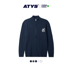 ATYS® HIGH-NECK CABLE ZIP JACKET