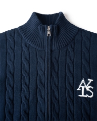 ATYS® HIGH-NECK CABLE ZIP JACKET