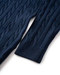 ATYS® HIGH-NECK CABLE ZIP JACKET