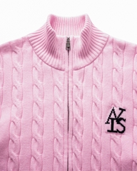 ATYS® HIGH-NECK CABLE ZIP JACKET